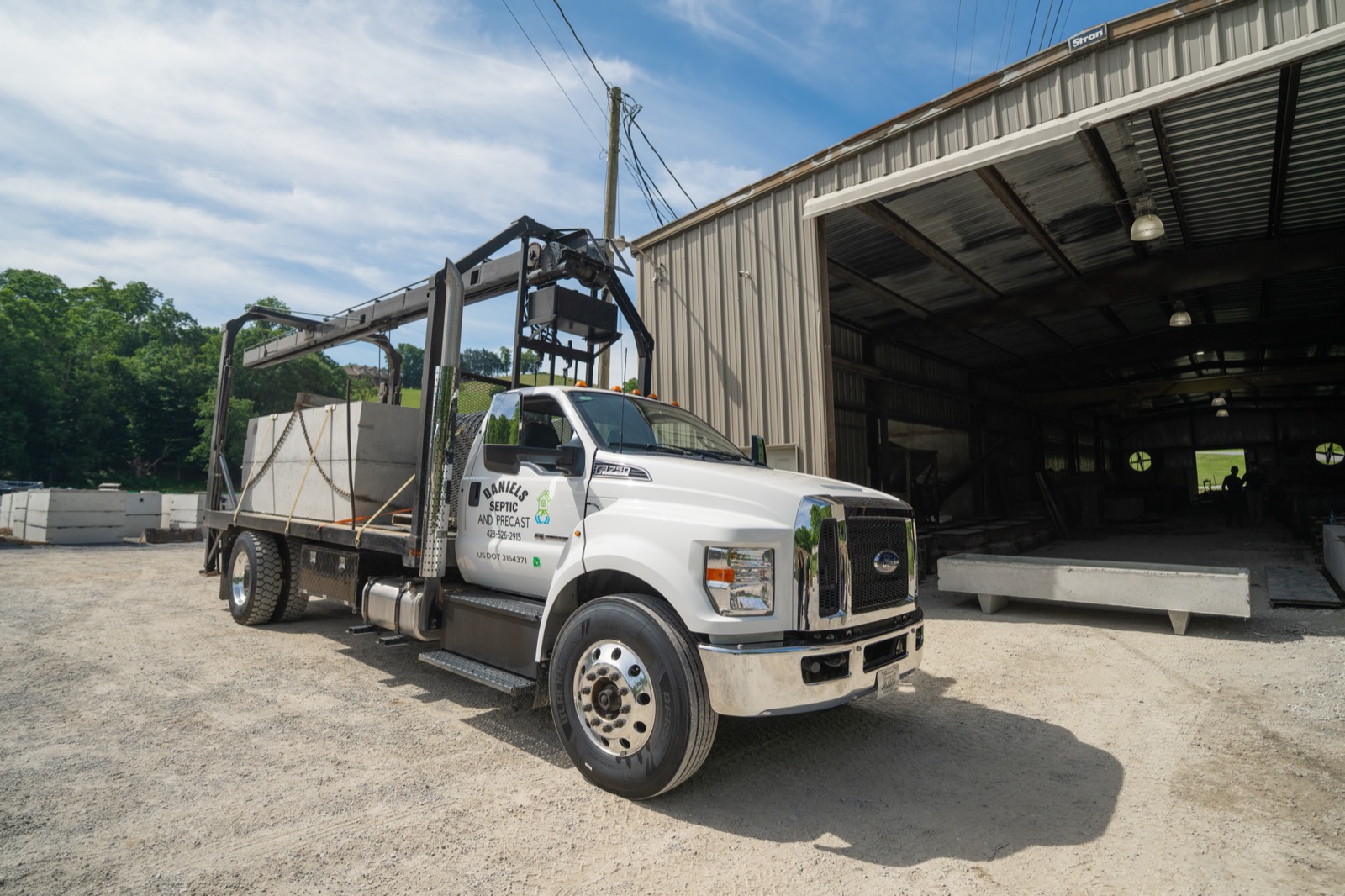 Delivery truck — Daniels Septic and Precast delivers throughout East Tennessee